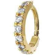 Diamond Infinity Hoop 14k Gold Clicker