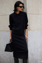 The Cashmere Polo in Black