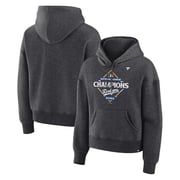 Women's Los Angeles Dodgers Fanatics Heather Charcoal 2025 National League Champions Locker Room Fleece Hoodie