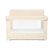 Lunaire Full Size Mesh Crib and Playard - Organic Oat