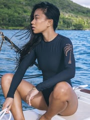 Shadow Palm Long Sleeve Moderate Surf Suit