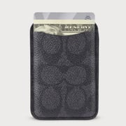 Coach Signature Charcoal MagSafe Wallet