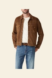 Duffy suede trucker jacket
