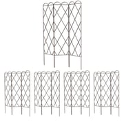 Panacea Three Panel Plant Support Trellises Brown 5 Pack