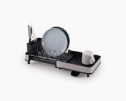 Extend™ Slim Steel Expandable Gray Dish Drainer