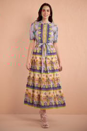 Saylor Dress Electra Floral Amberglow