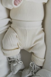 Luna + Luca Baby Rib Leggings - Cream