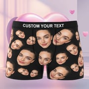 Men's Customized Face Boxer Personalised Photo Boxer Underwear For Husband Boyfriend