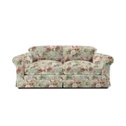 Salthrop Large Sofa with Big Back Cushions in English Garden Grey Skies - Hand Made in USA