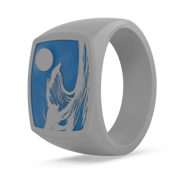 Grand Signet Silicone Ring - Tidal Surge