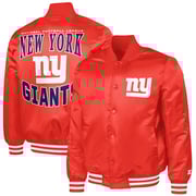 Men's G-III Sports by Carl Banks Red New York Giants Adaptive Team Graphic Satin Full-Snap Varsity Jacket