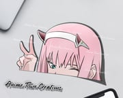 Zero Two Peeker Sticker