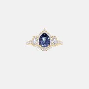 Zoey Ring with 1 1/9 ct Lab Grown Aquamarine Center