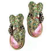 HEIDI DAUS®"Unconditional Love" Crystal & Enamel Floral Earring