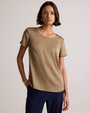 Washable Stretch Silk Tee
