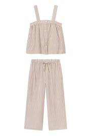 Hamptons Pants Set in Sandstone Awning Stripe