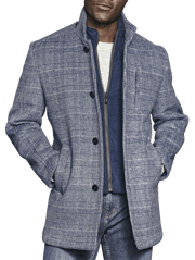Modern Fit Upton Houndstooth Plaid Car Coat
