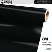 3M 2080 Satin Black Vinyl Wrap | S12 | BLOWOUT STOCK | (250 sq ft) | 982304