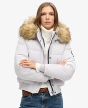 Everest Hooded Bomber Jacket | Moonlight Grey