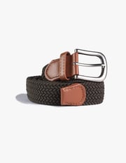 STRETCH BELT DARK BROWN