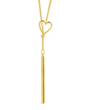 Shania Open Heart Lariat Necklace