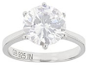White Cubic Zirconia Platinum Over Sterling Silver Ring 6.00ctw