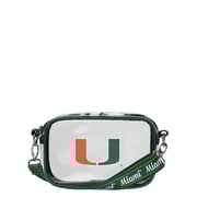 Miami Hurricanes NCAA Team Stripe Clear Crossbody Bag
