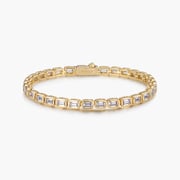 Bezel Emerald Tennis Bracelet