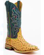Product Name:  Horse Power Men's Saddle Ranch Ostrich Print Tall Western Boots - Broad Square Toe