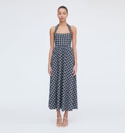 The Fleur Midi Dress - Black Lily of the Valley