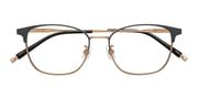 Midnight Gunmetal/Copper Classic Browline Titanium Eyeglasses - Tavares