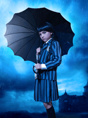Girls Wednesday Inspired Uniform Costume