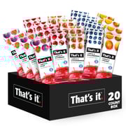 Best Sellers Fruit Bar Variety Pack - Blueberry, Cherry, Fig, Mango & Strawberry (20 Bars)