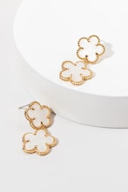 Lindsay Faux Flower Small Drop Earrings 