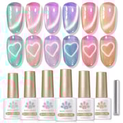 6 Colors Aurora Cat Magnetic Gel Polish Set M43 Coral Sea 7ml