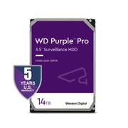 Western Digital 14TB Purple Pro Surveillance Hard Drive | WD141PURP