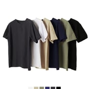 Oversized Fit Men's Henley Linen T-shirt