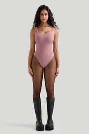 Ribbed Tummy Control Bodysuit