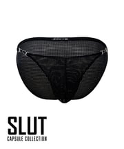 SLUT Capsule Garter Mesh Brief w/ ALMOST NAKED®