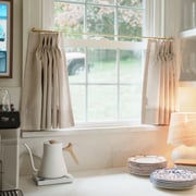 Celia Striped Plaid Cafe Curtain