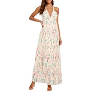 CeCe Womens Chiffon Printed Maxi Dress