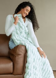 Hugs Snowcapped Pistachio Blanket