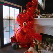 Red Inflatable Mirror Ball Reusable Big Bubble Balloon
