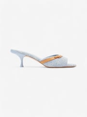 Louis Vuitton Neo Revival Mules Light blue / Beige  Canvas EU 38.5 UK 5.5