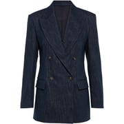 Cotton blend lamé blazer
