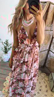 Dark Ember Maxi Dress, Multi