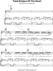 Bonnie Tyler "Total Eclipse of the Heart" Sheet Music in F Minor (transposable) - Download & Print