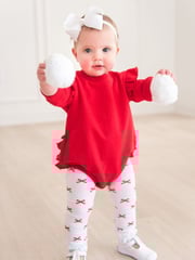 Patterned Footless Ruffle Tights