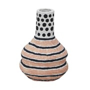 Cotton Mache Vase in Modernist Print
