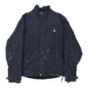 Paint Splattered Carhartt Jacket - Small Navy Nylon Blend